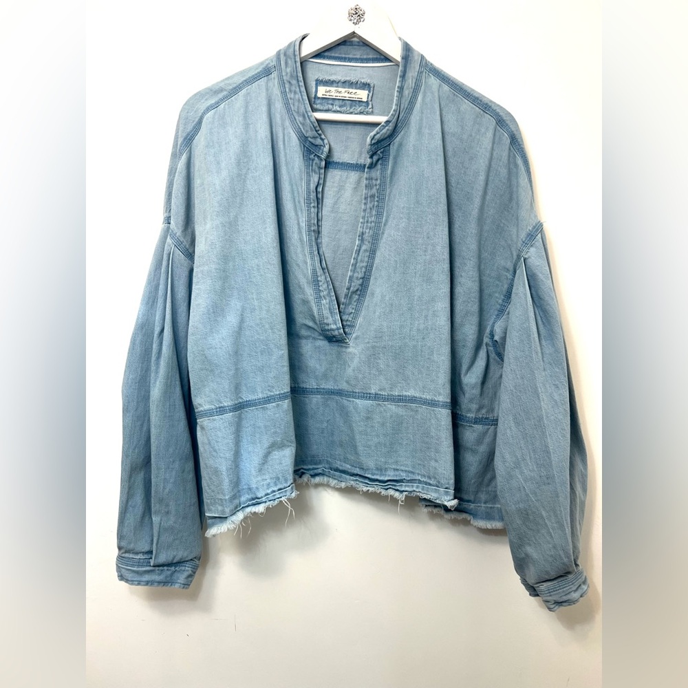 Free people Jude denim pullover size XS - Picture 4 of 8